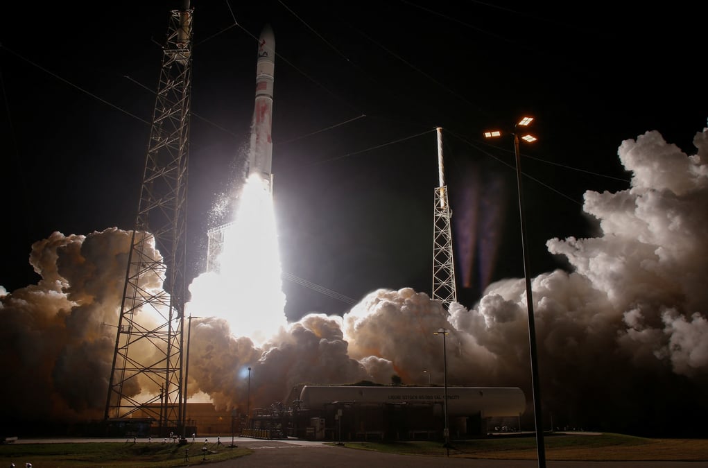 L'alunisseur a décollé de Floride avant l'aube hier, à bord de la nouvelle fusée Vulcan Centaur du groupe ULA, qui regroupe Boeing et Lockheed Martin.