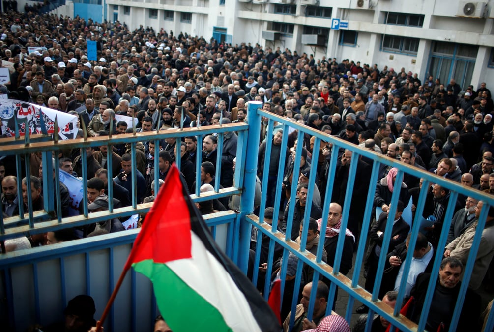 Gaza: les employes de l'unrwa manifestent