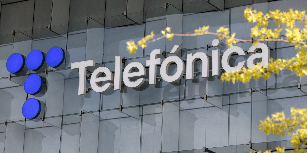Photo d'archives du logo de telefonica