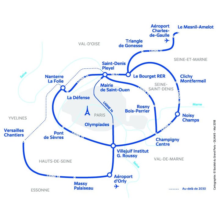 Grand Paris Express plan SGP