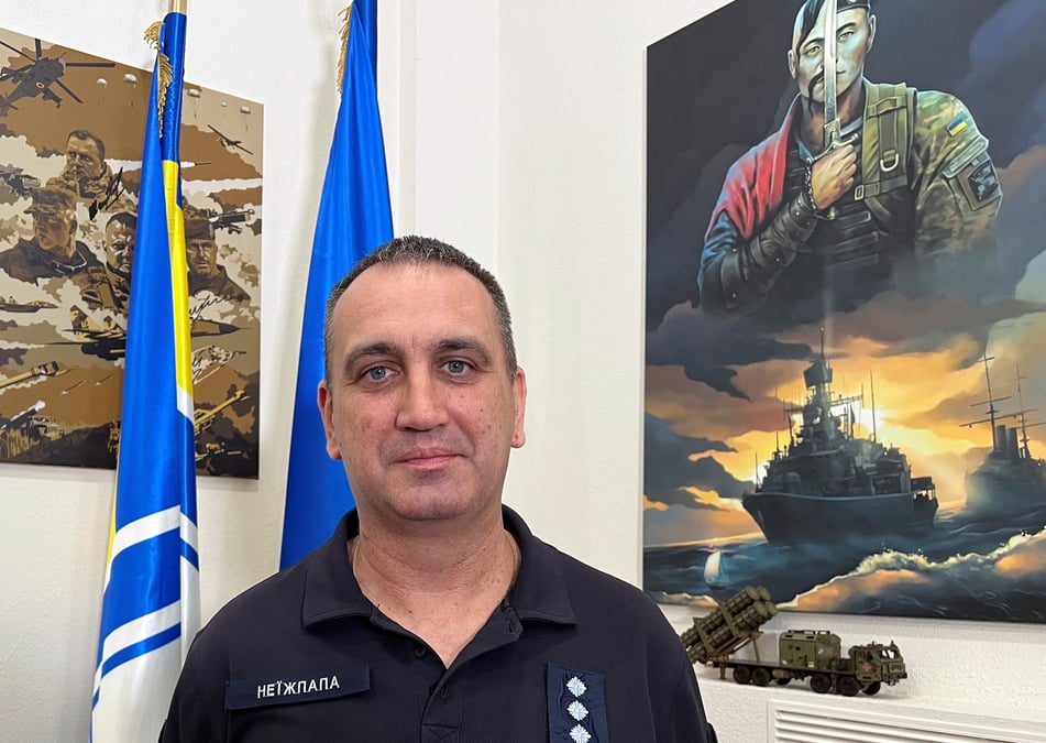 Le vice-amiral oleksiy neijpapa, commandant de la marine des forces armees ukrainiennes