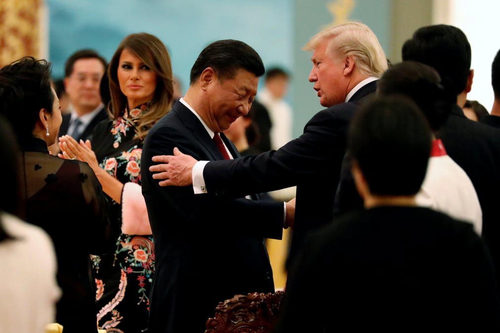 Offensive de charme pour donald trump a pekin