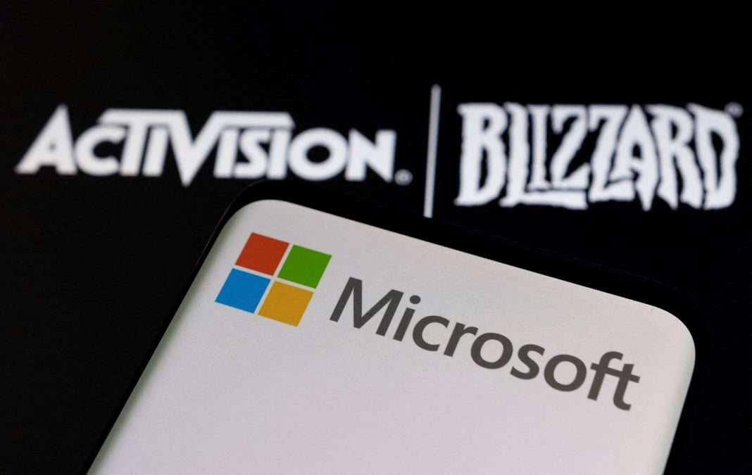 Photo d'illustration montrant le logo de microsoft sur un smartphone