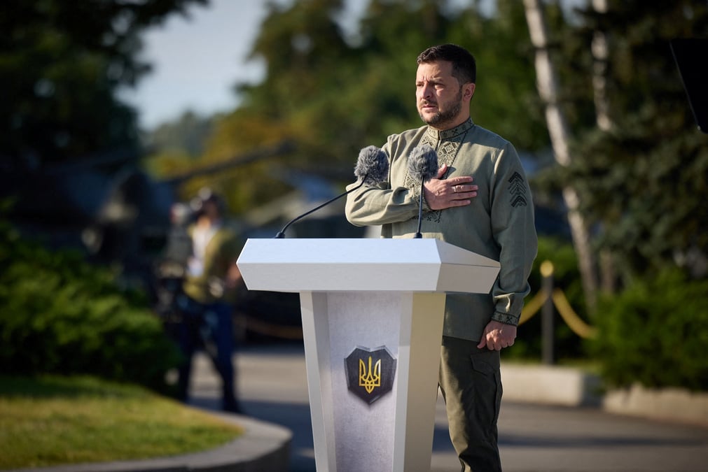 Le president ukrainien volodimir zelenskiy