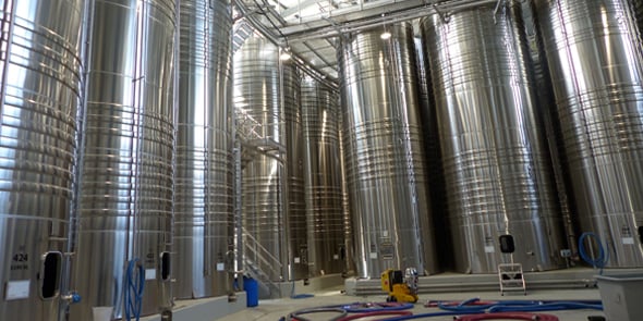 La nouvelle cuverie de la cave coopérative Héraclès, à Codognan (30)