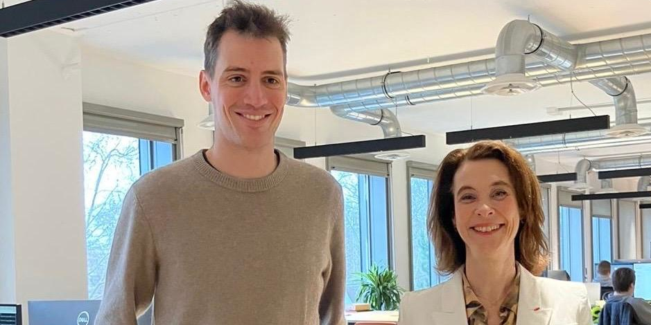 Arthur Mensch (Mistral AI) et Estelle Brachlianoff (Veolia)