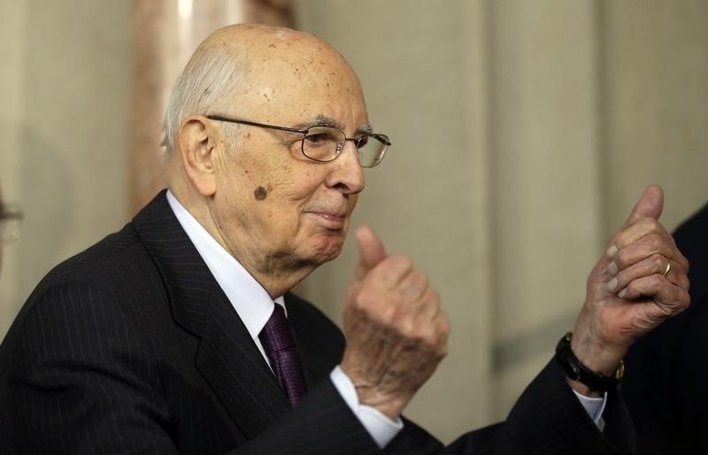 Le president italien giorgio napolitano sur le point de demissionner