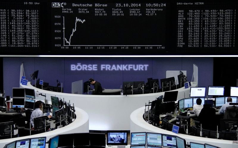 Les Bourses européennes dans le rouge à la mi-séance