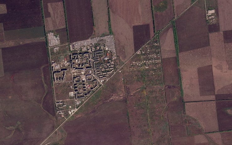 Une vue satellite de vouhledar