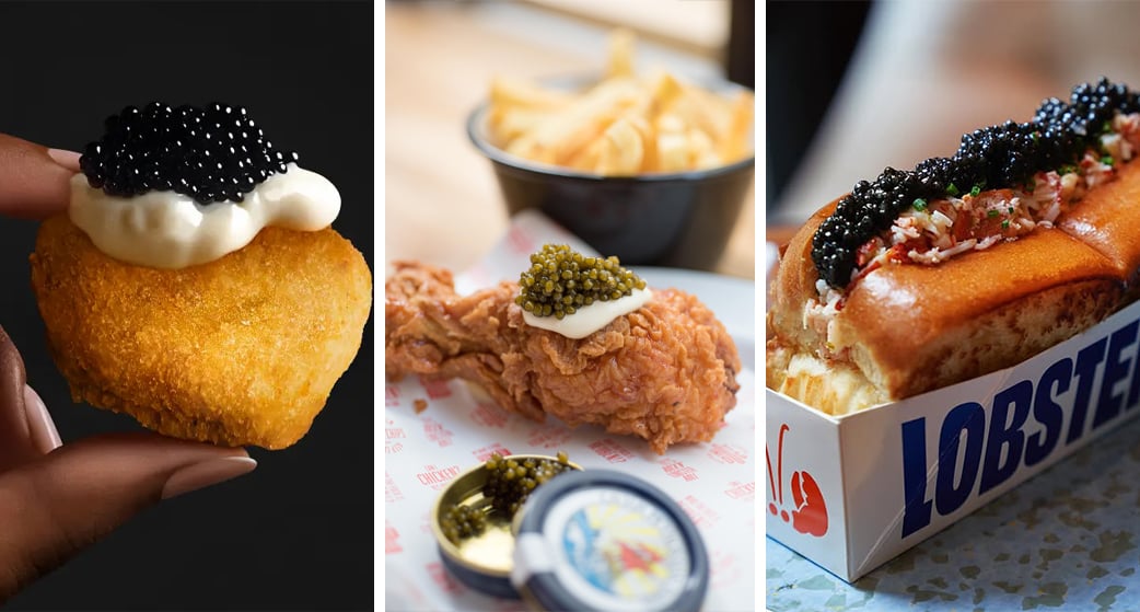 Le caviar se lâche : street food, provocation et luxe décomplexé.
