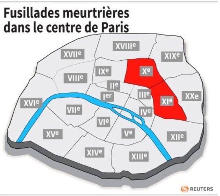 Fusillades meurtrieres dans le centre de paris