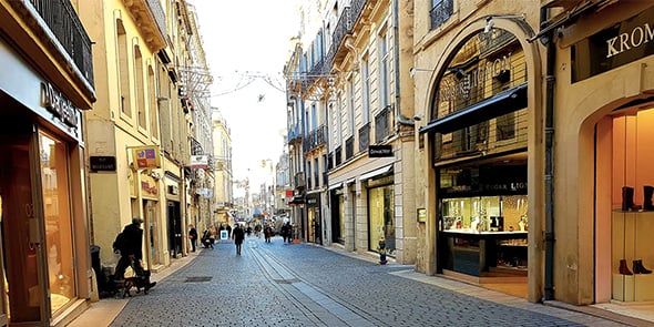 Commerces du centre ville de Montpellier