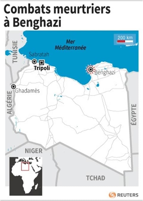 Combats meurtriers entre armée libyenne et islamistes à Benghazi