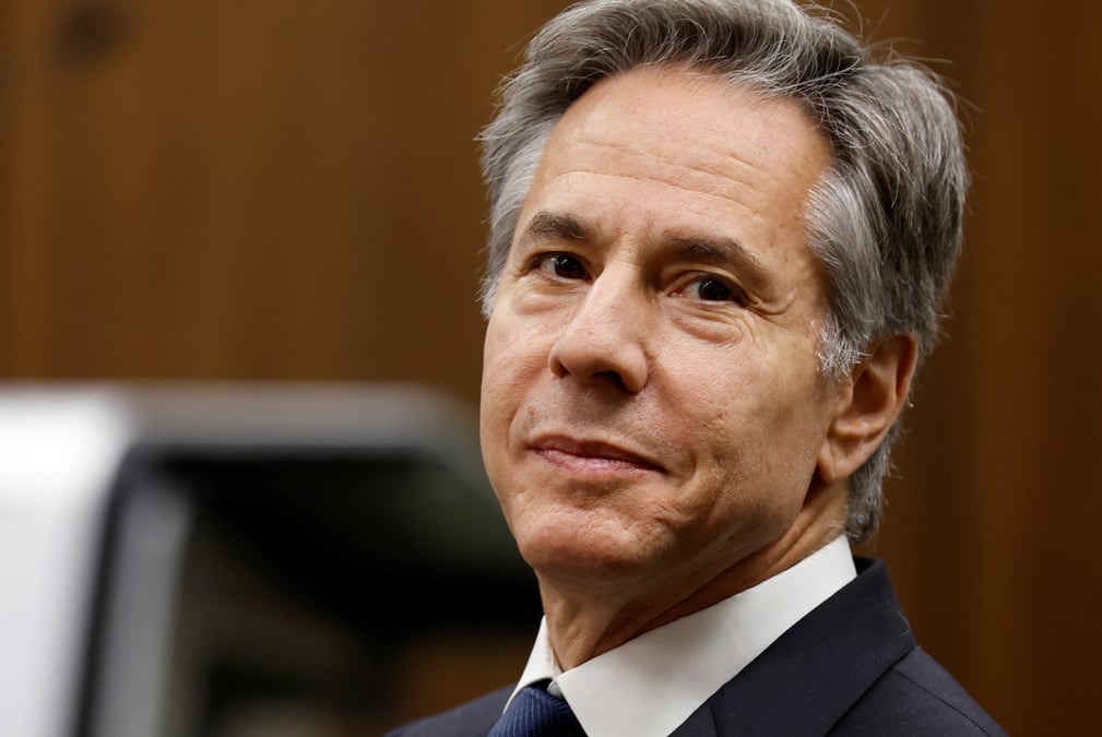 Le secretaire d'etat americain antony blinken visite la coree du sud