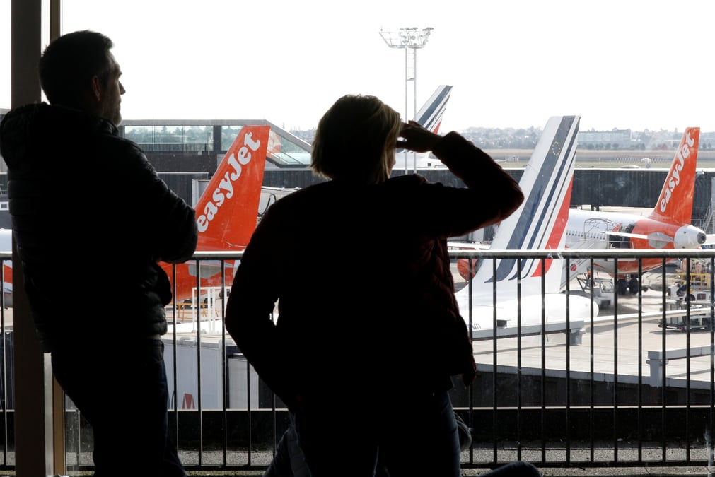 aéroport, Air France, Easyjet, passagers