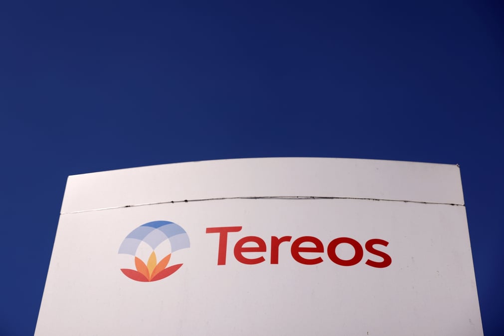 Photo du logo a l'entree de la sucrerie tereos a escaudoeuvres