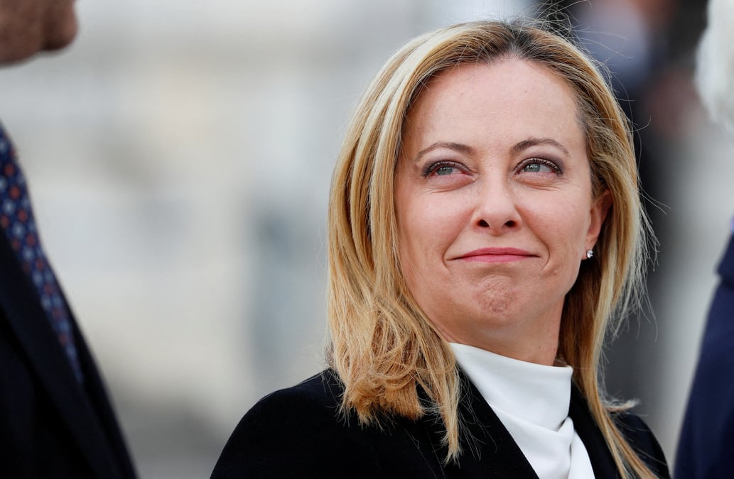 La premiere ministre italienne giorgia meloni assiste a une ceremonie a rome