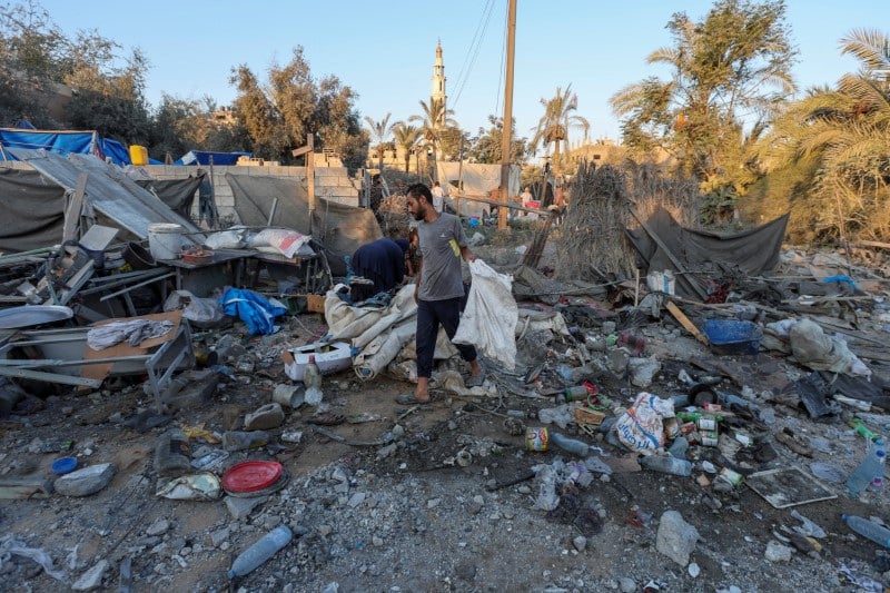 Après une attaque israélienne à Gaza.