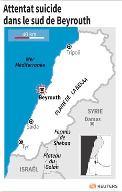 Attentat suicide dans le sud de Beyrouth, deux morts