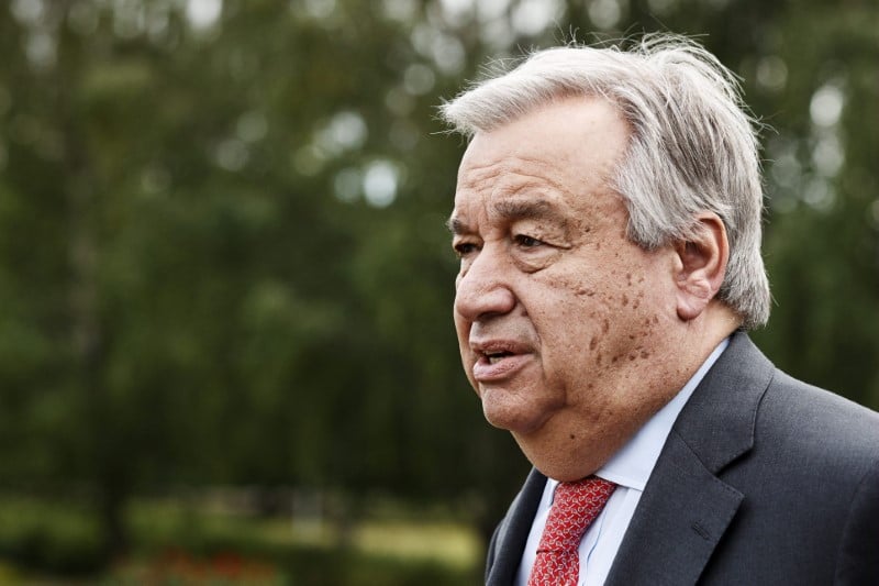 Un secretary-general antonio guterres attends the annual kultaranta talks - debate session on foreign and security policy at the presidential summer residence kultaranta in naantali