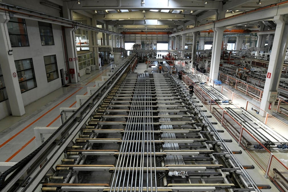 Photo d'une usine a larissa, en grece