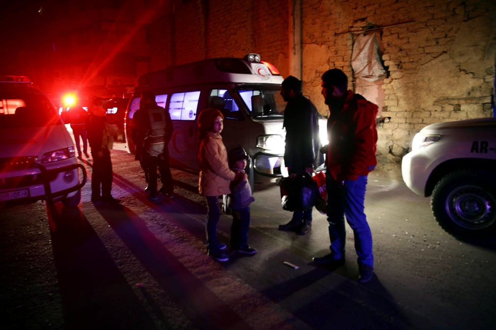 Des evacuations medicales dans la ghouta orientale, pres de damas