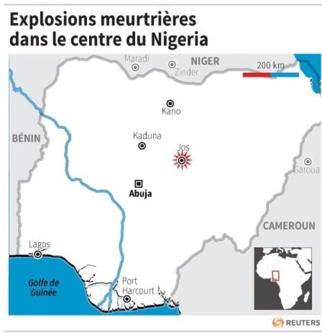Deux explosions à Jos au Nigeria font 32 morts