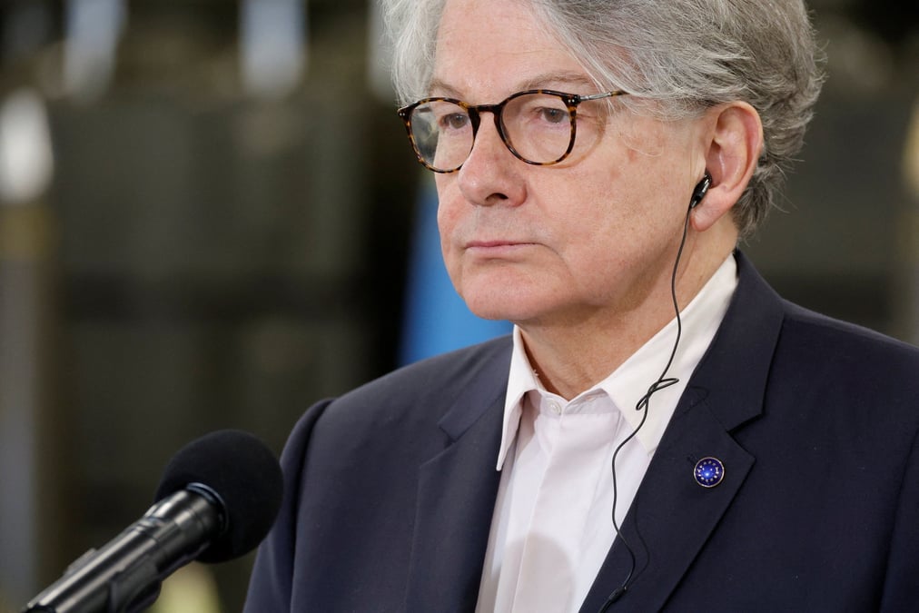 Thierry breton, commissaire europeen charge du marche interieur