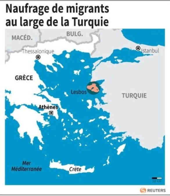 Naufrage de migrants au large de la turquie
