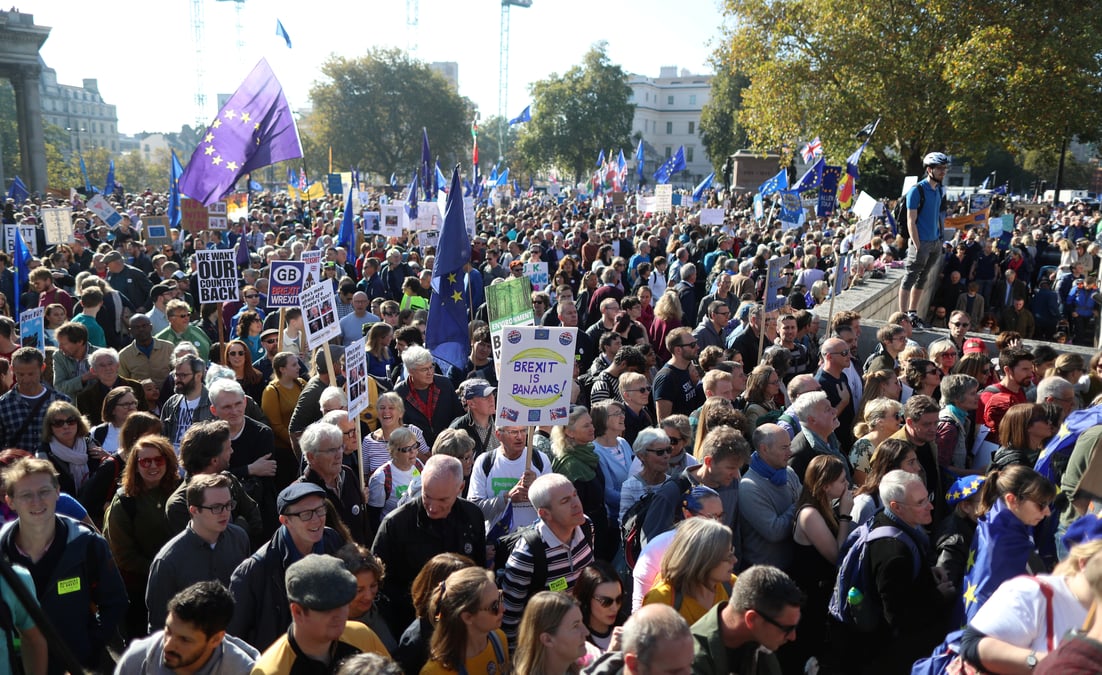 Manifestation a londres pour un second referendum sur le brexit