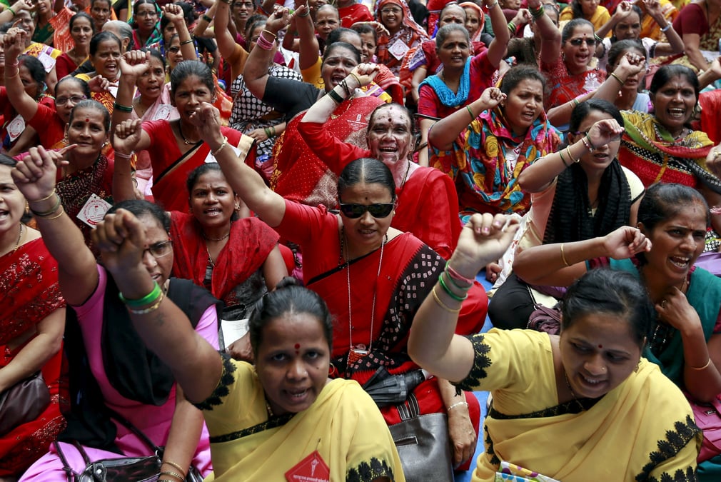 En inde, 150 millions de grevistes a propos du code du travail