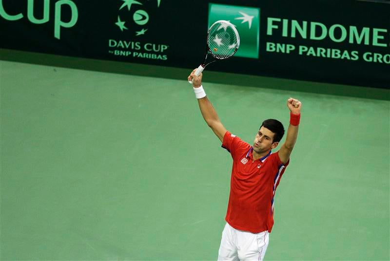 Coupe Davis: Novak Djokovic donne le premier point à la Serbie