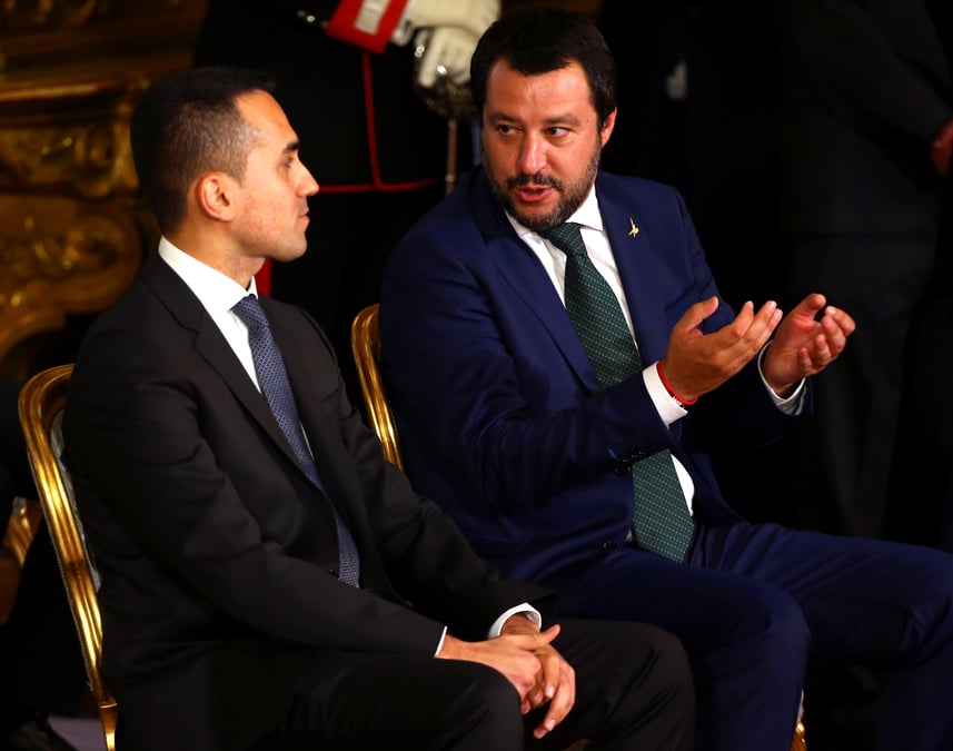 Salvini et di maio a rome pour regler leur differend sur l'amnistie fiscale