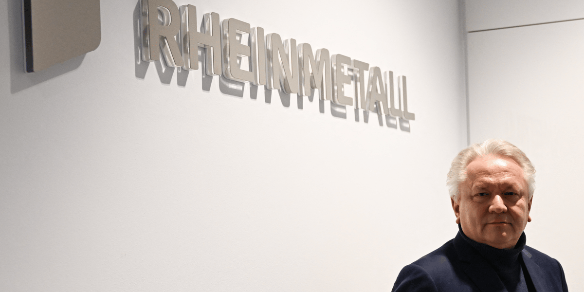 Armin papperger, pdg du groupe allemand de defense et d'automobile rheinmetall ag a duesseldorf