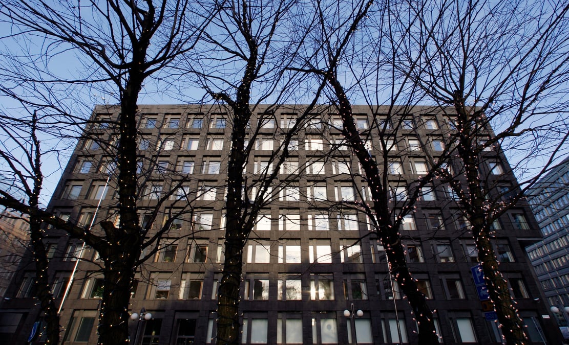 Photo d'archives de la banque centrale suedoise, photographiee a stockholm