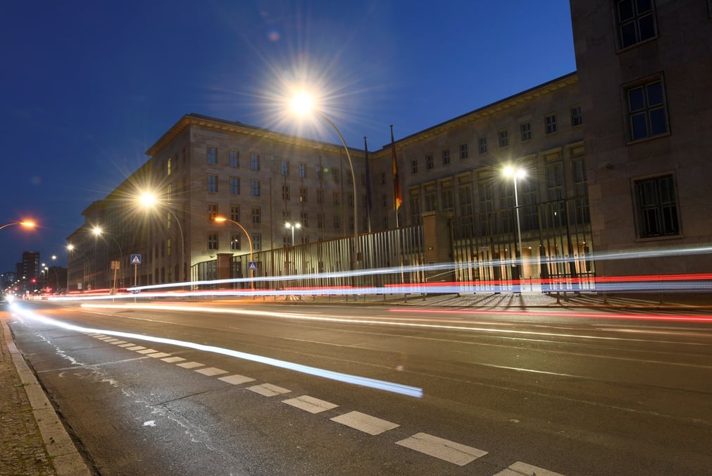 Vue generale du ministere federal allemand des finances a berlin