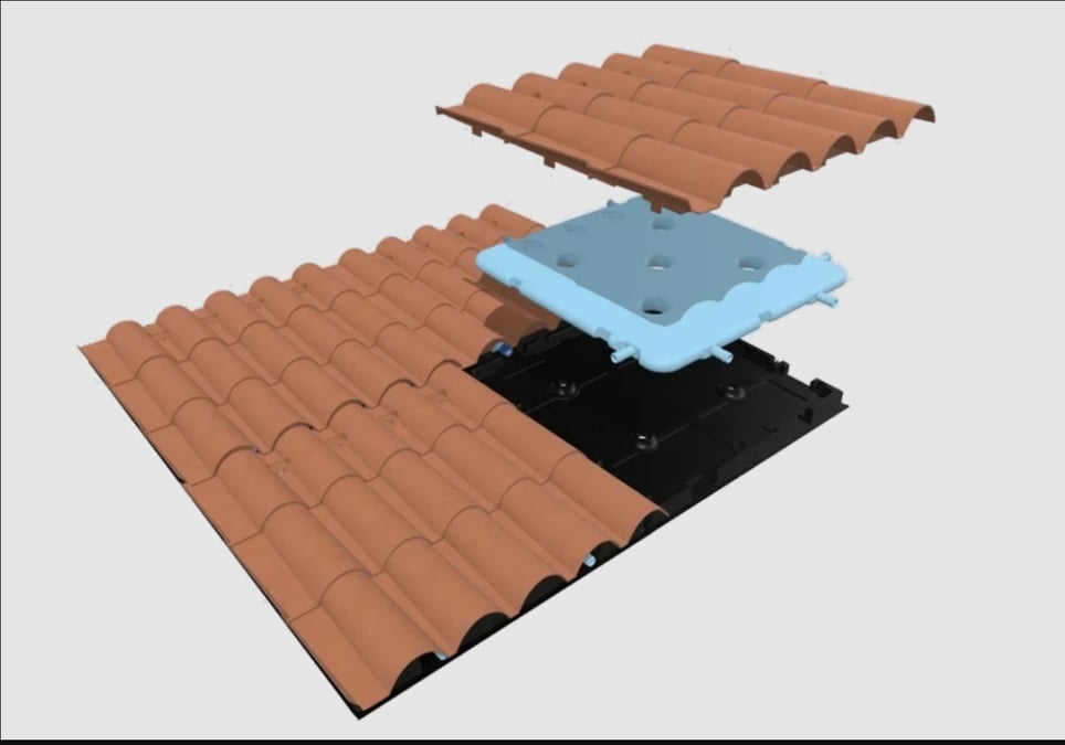 La principale innovation de Cactile réside dans la réorganisation de la toiture pour y accueillir des réservoirs d'eau.