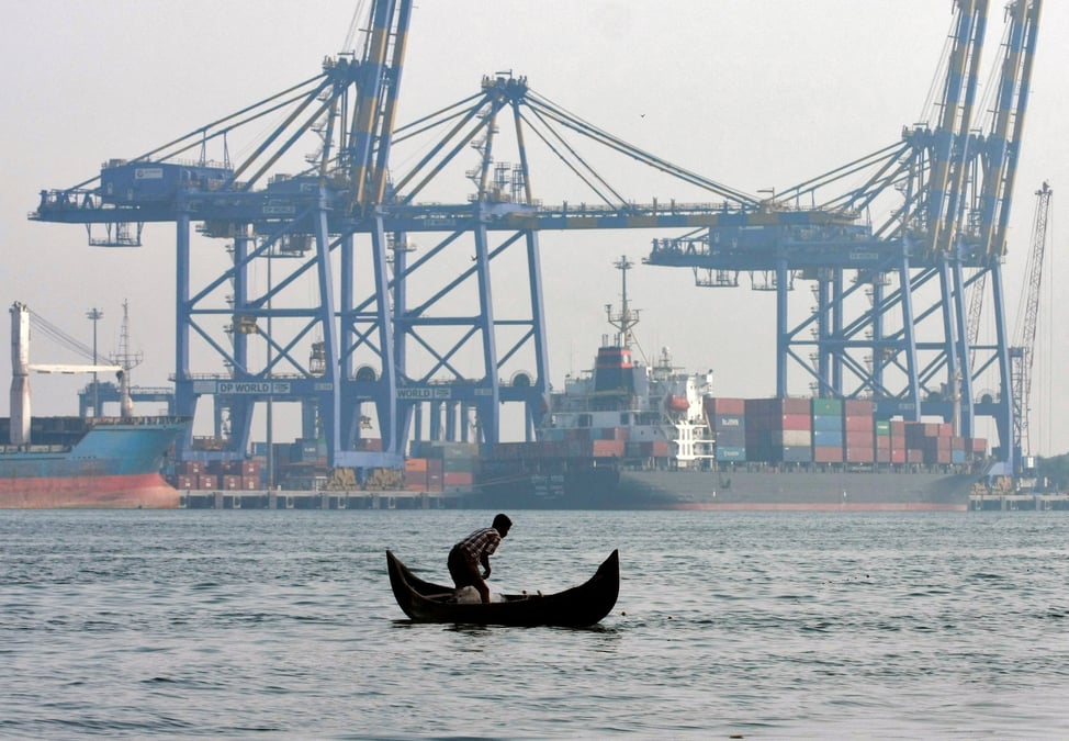 Port a vallarpadam a kochi, en inde
