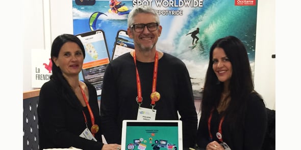 Philippe Sirech, cofondateur de Spotyride à Montpellier, au CES 2019 de Las Vegas