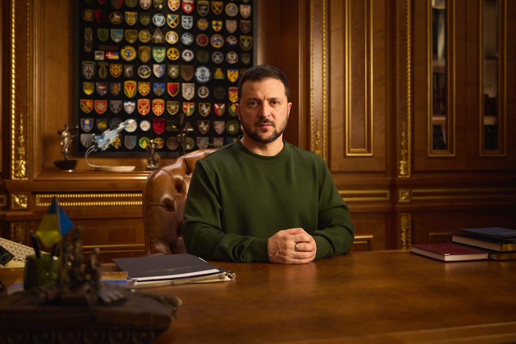 Le president ukrainien volodimir zelensky