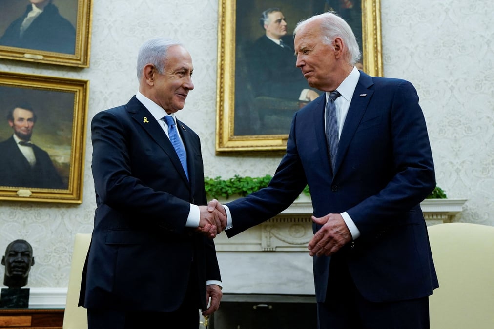 Biden recoit netanyahu a la maison blanche