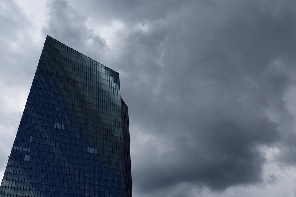 File photo: european flags are seen in front of the ecb building, in frankfurt