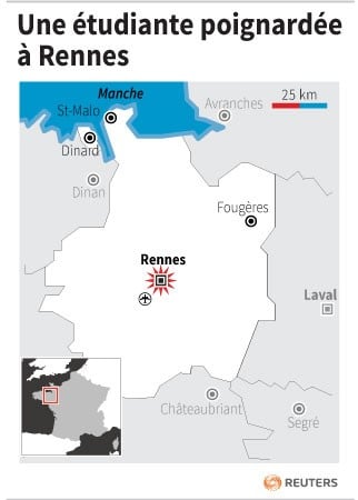 Une etudiante poignardee a rennes