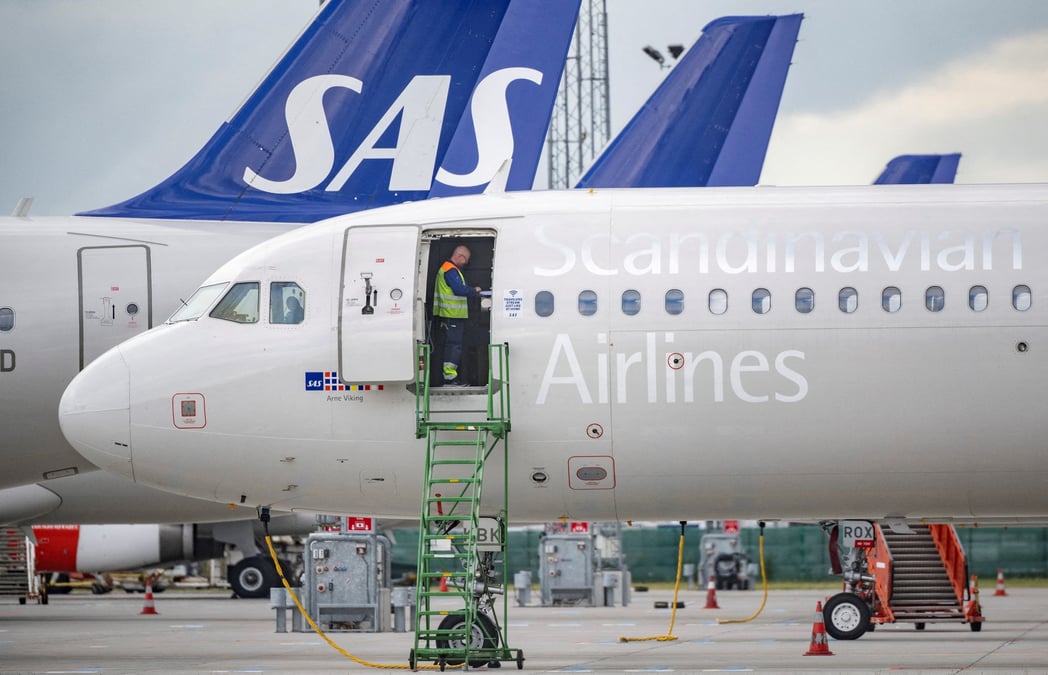 Photo d'archives d'un sas airbus a320neo a l'aeroport de kastrup a kastrup, au danemark