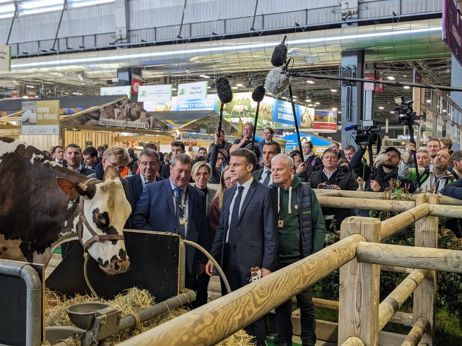 Emmanuel Macron au Salon de l'Agriculture.