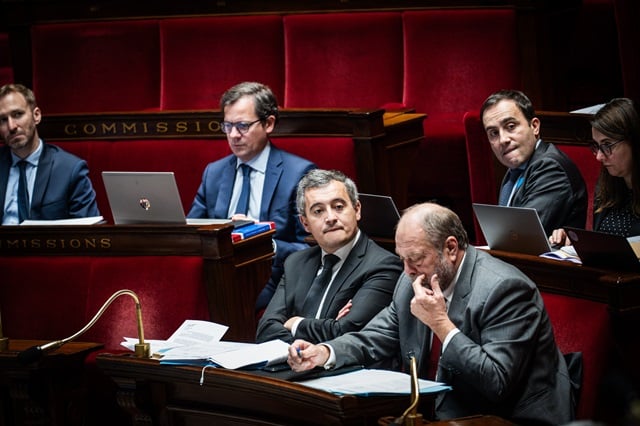 Le ministre de l'Intérieur Gérald Darmanin et le ministre de la Justice Dupond Moretti.