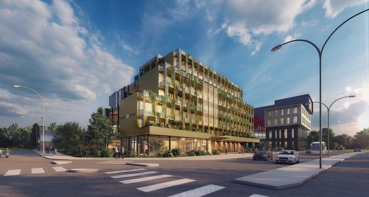 La vue du futur bâtiment du projet campus#2