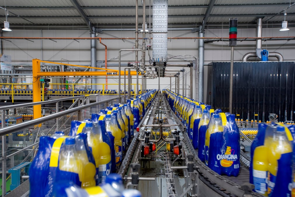 La future organisation logistique de Suntory à Donnery prévoit une liaison directe entre les lignes d’embouteillage et le futur entrepôt de stockage.