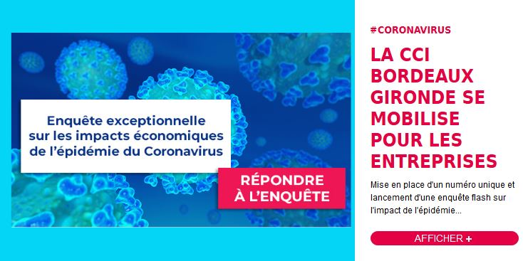 La Chambre de commerce et d'industrie Bordeaux Gironde lance un numéro unique et une enquête en ligne pour identifier et répondre aux difficultés des entreprises.