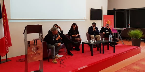 Autour de MT. Mercier (Région), P. Deniset (FrenchSouth.digital), G. Héritier (Nicollin), S. Filiber (UIMM) et X. Vasques (IBM) confirment leur engagement pour la Cité des métiers de demain